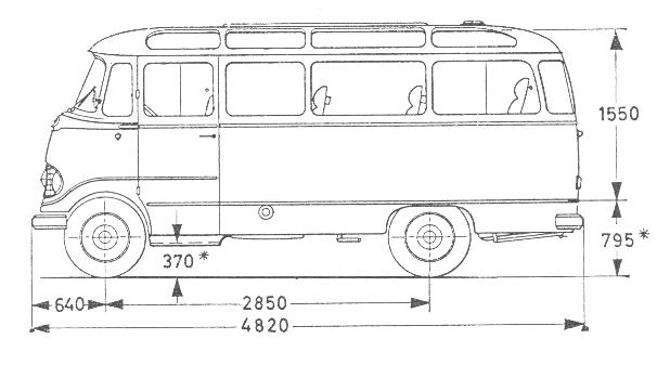 Omnibus mit Dachrandscheiben und Schiebedach 3-türig, 10 Sitze (Luxus-Bestuhlung)